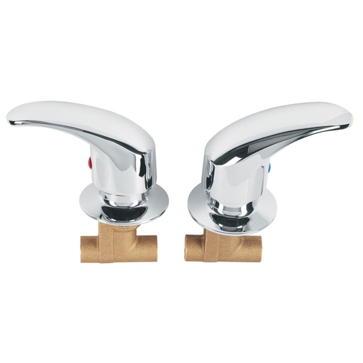 [HC22895] FOSET AQE-662 JUEGO 2 LLAVES DE EMPOTRAR  SOLDABLE TIPO PALA