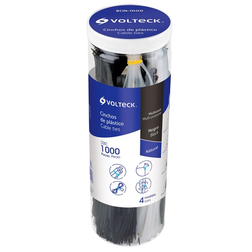 [HC150032] VOLTECK CINCHO-COLLARIN       COMBINADOS 1000PZ NATURALES-NE