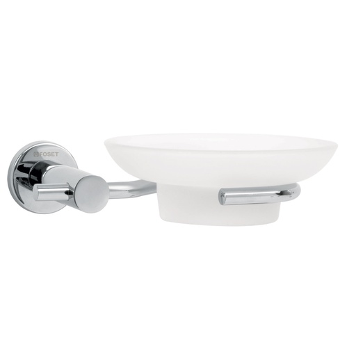 [HC23004] FOSET ELA-74 JABONERA CON PLATO DE VIDRIO  CROMADO  LÍNEA EL
