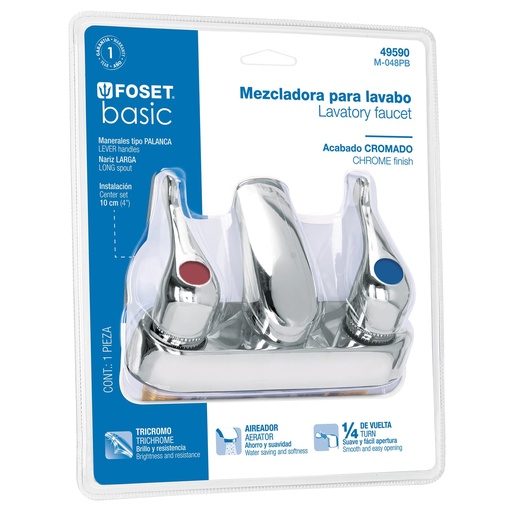 [HC14085] FOSET M-048PB MEZCLADORA LAVABO  MANERALES PALANCA  BASIC  B
