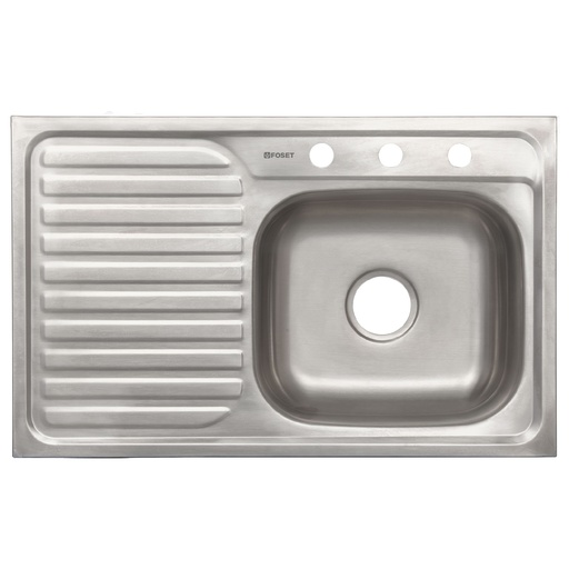 [HC129563] FOSET TARJA 1PILA 1ESC DER    80X50CM INOX EMP