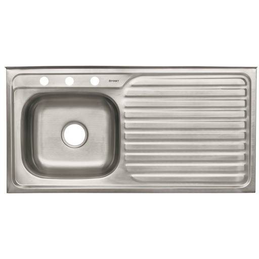 [HC134987] FOSET TARJA 1PILA 1ESC IZQ    100X50CM INOX S/P