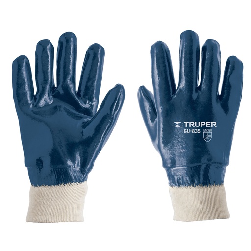 [HC13884] TRUPER GUANTES ALGODÓN GU-835 RECUB NITRILO PUNO TEJIDO