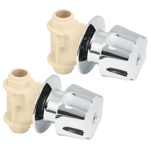 [HC13550] FOSET CPVC-052 LLAVES DE EMPOTRAR PARA REGADERA DE CPVC  2 P