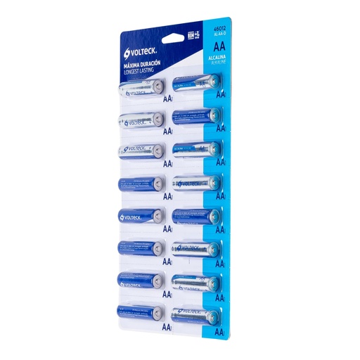 [HC23135] VOLTECK AL-AA-D PILA ALCALINA AA  DESPACHADOR CON 16 PIEZAS