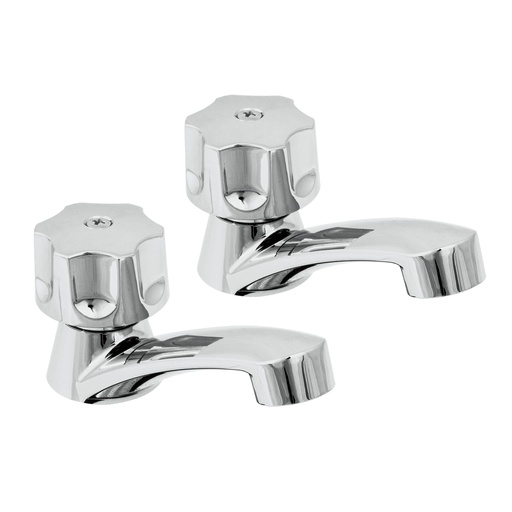 [HC23065] FOSET MP-242 JUEGO 2 LLAVES PARA LAVABO  ABS  MANERALES HEXA