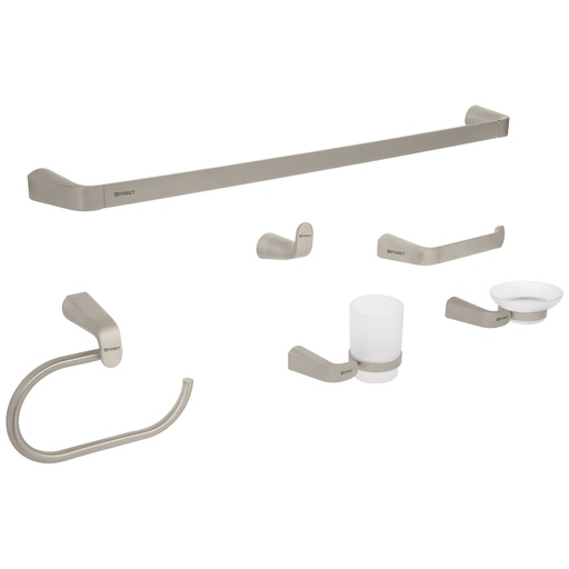 [HC23097] FOSET JUEGO DE 6 ACCESORIOS   P/BAÑO SATIN RIA-7000N