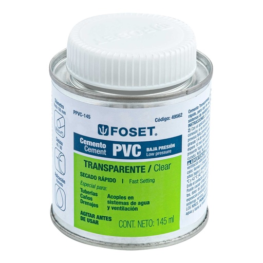 [HC14319] FOSET PPVC-145 PEGAMENTO PARA PVC  BOTE 145 ML 49562