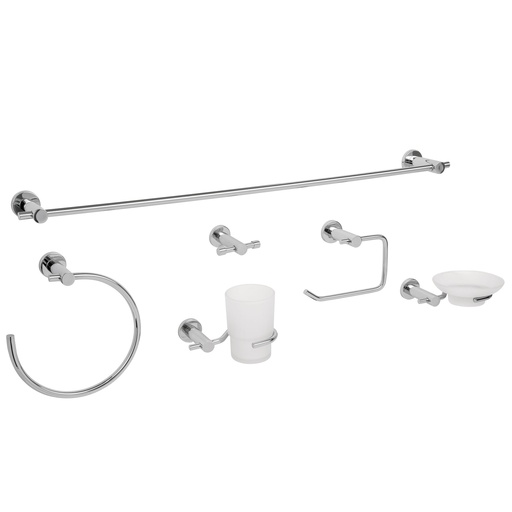 [HC13713] FOSET ELA-7000 JUEGO DE ACCESORIOS PARA BAÑO  6 PIEZAS  CROM