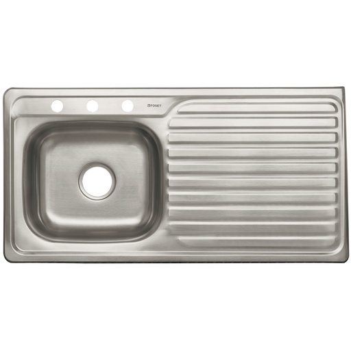 [HC129560] FOSET TARJA 1PILA 1ESC IZQ    100X51CM INOX EMP