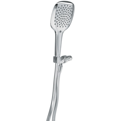 [HC14340] FOSET R-013 REGADERA MANUAL CON SOPORTE  CROMO  RIVIERA 4578