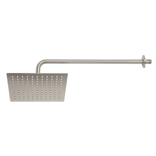 [HC14351] FOSET R-310N REGADERA ACERO INOXIDABLE  10  CON BRAZO  SATIN