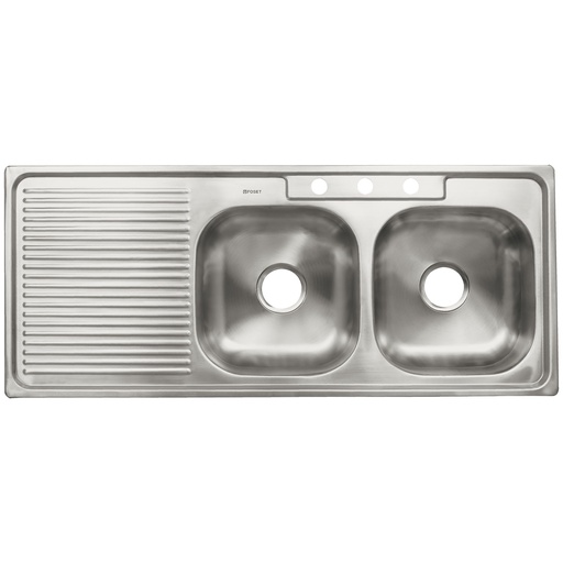 [HC129561] FOSET TARJA 2PILAS 1ESC DER   120X50X15CM INOX EMP