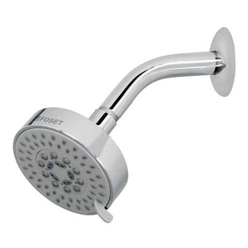 [HC14343] FOSET R-202 REGADERA 5 FUNCIONES  CON BRAZO  CROMO  ELEMENT