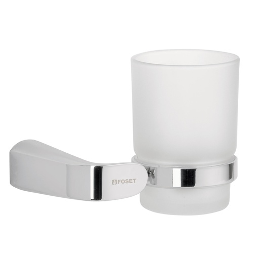 [HC23098] FOSET PORTAVASO CEPILLERO     CROMADO C/VASO RIVIERA RIA-7