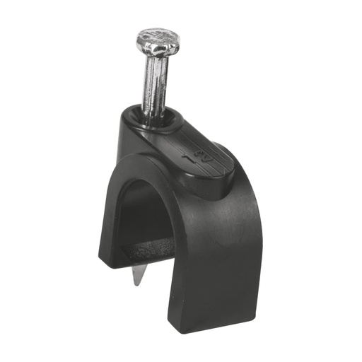 [HC23208] VOLTECK GRAPA NEGRA P/CABLE   REDONDO 12MM C/20PZS GCU-12N