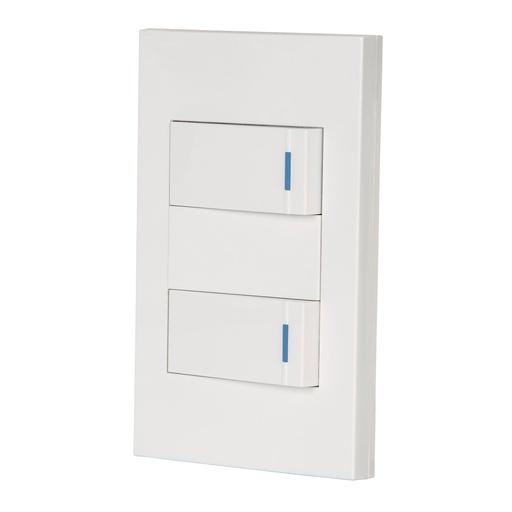 [HC23614] VOLTECK PA-APDO1-EB PLACA ARMADA CON 2 INTERRUPTORES, 1 M