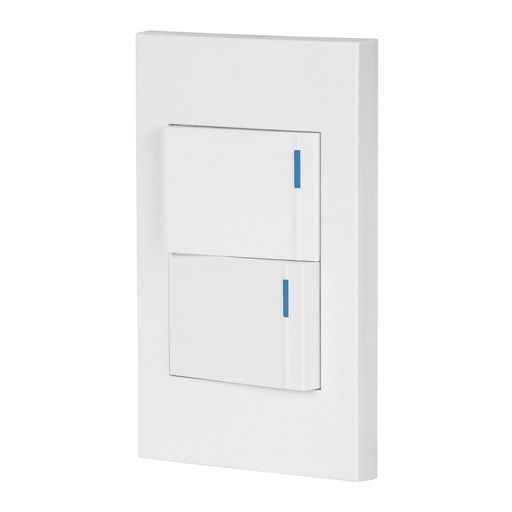 [HC23616] VOLTECK PA-APDO15-EB PLACA ARMADA 2 INTERRUPTORES, 1.5 MÓ
