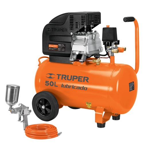 [HC136875] TRUPER PAQ COMPRESOR COMP-KIT504.5HP 50LT+MANG+PIST