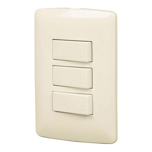[HC23283] VOLTECK PA-APTR-EI PLACA ARMADA 2 INTERRUPTORES SENCILLOS