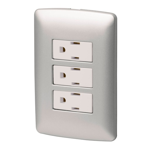 [HC23294] VOLTECK PA-COTR-IP PLACA ARMADA 3 CONTACTOS ATERRIZADOS