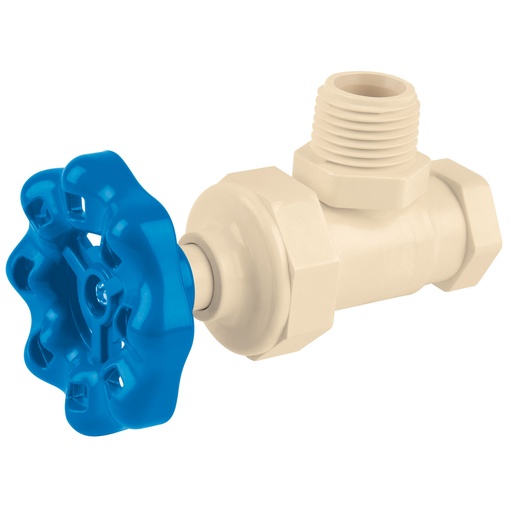 [HC23375] FOSET LLAVE ANGULAR CPVC 13MM 1/2 CON VOLANTE  CPVC-ANG02