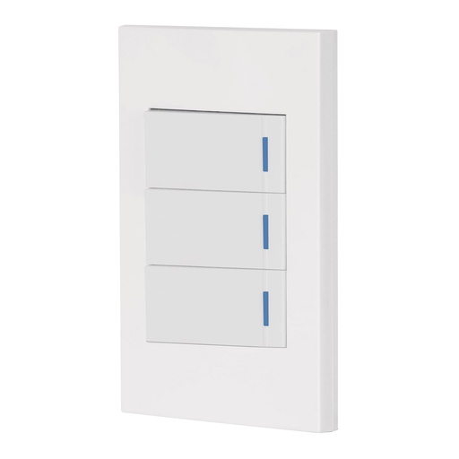 [HC23629] VOLTECK PA-APTR-EB PLACA ARMADA CON 3 INTERRUPTORES, LÍNE