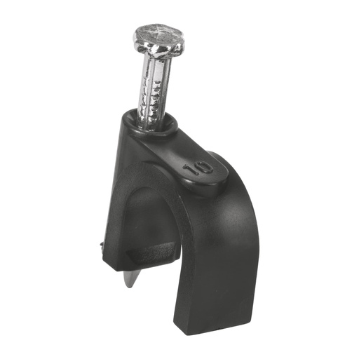 [HC23207] VOLTECK GCU-10N GRAPA CURVA  10 MM  NEGRA  BOLSA CON 20 P