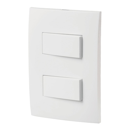 [HC23275] VOLTECK PA-APDO-OB PLACA ARMADA 2 INTERRUPTORES SENCILLOS