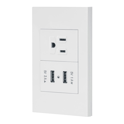 [HC23534] VOLTECK COUSB-EB PLACA ARMADA 1 CONTACTO, 2 PUERTOS USB, 1
