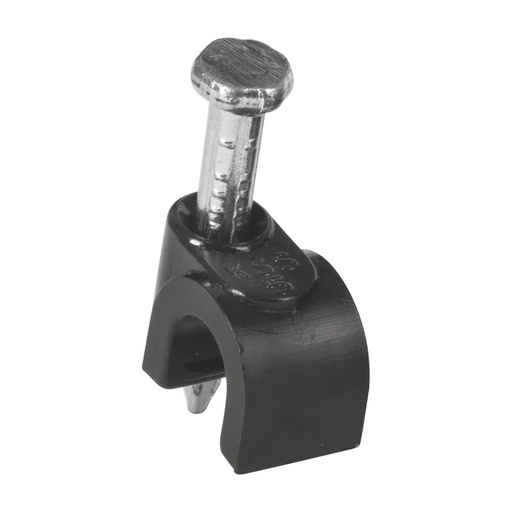 [HC23210] VOLTECK GRAPA NEGRA P/CABLE   REDONDO 5MM C/20PZS GCU-5N