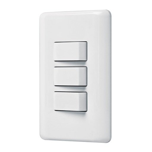 [HC23628] VOLTECK PA-APTR-B PLACA ARMADACON 3 INTERRUPTORES SENCIL