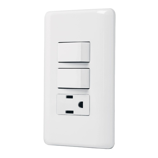 [HC23599] VOLTECK PA-APCO-B2 PLACA ARMADA CON CONTACTO Y 2 INTERRUP