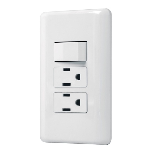 [HC23600] VOLTECK PA-APCO-B3 PLACA ARMADA 2 CONTACTOS E INTERRUPTOR