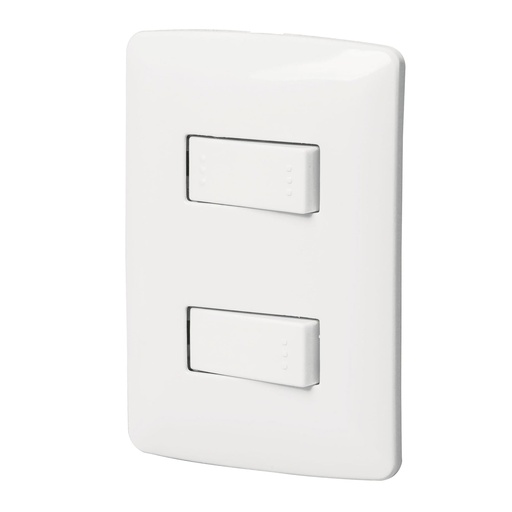 [HC23269] VOLTECK PA-APDO-EIB PLACA ARMADA INTERRUPTOR SENCILLO Y E