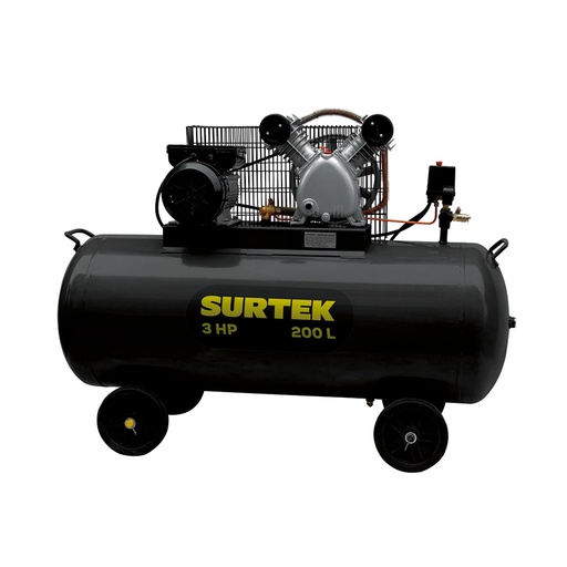 [HC141431] SURTEK COMPRESOR COMP6200B    3HP 200L D/AIRE BANDA HORIZ
