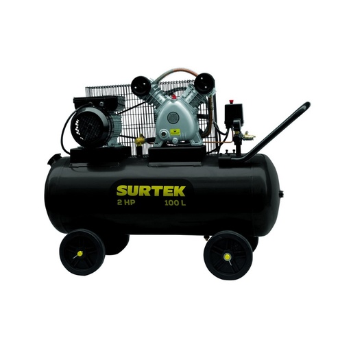 [HC141433] SURTEK COMPRESOR COMP6100B    2HP 100L D/AIRE BANDA HORIZ