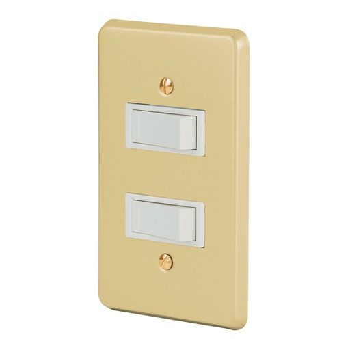 [HC23267] VOLTECK PA-APDO-E PLACA ARMADA2 INTERRUPTORES SENCILLOS