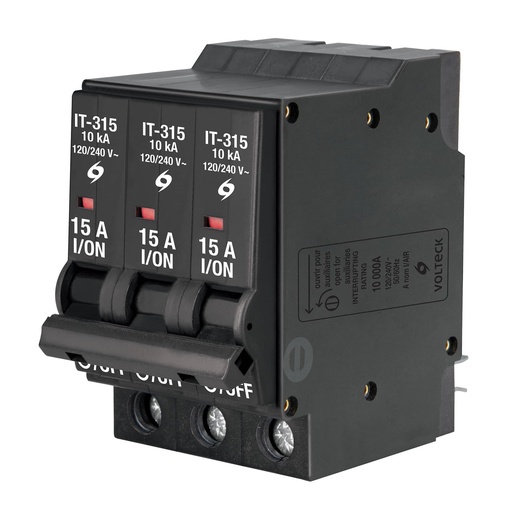 [HC23572] VOLTECK IT-315 INTERRUPTOR TERMOMAGNÉTICO 3 POLOS 15 A, V
