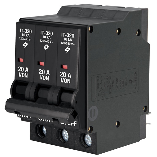 [HC23573] VOLTECK IT-320 INTERRUPTOR TERMOMAGNÉTICO 3 POLOS 20 A, V