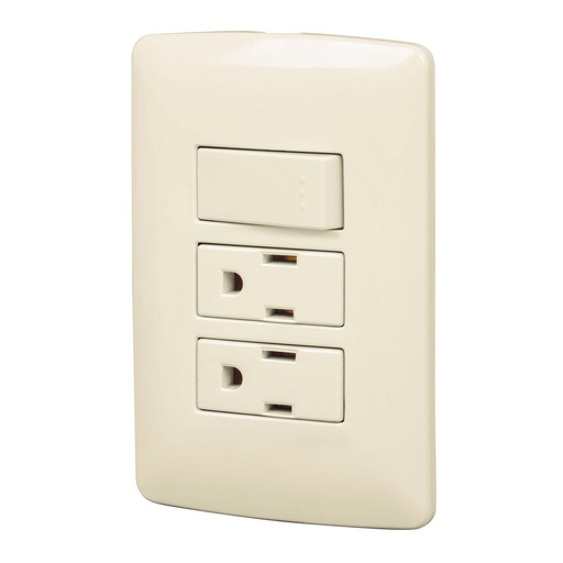 [HC23259] VOLTECK PA-APCO-I3 PLACA ARMADA 2 CONTACTOS E INTERRUPTOR