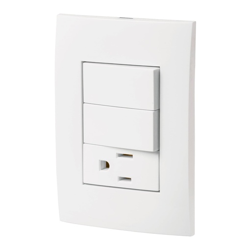 [HC23264] VOLTECK PA-APCO-O2B PLACA ARMADA CONTACTO Y 2 INTERRUPTOR