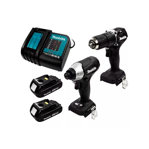 [HC155101] MAKITA COMBO ROTOMARTILLO     DHP487Z+ATORN DTD157Z +CARG+2B