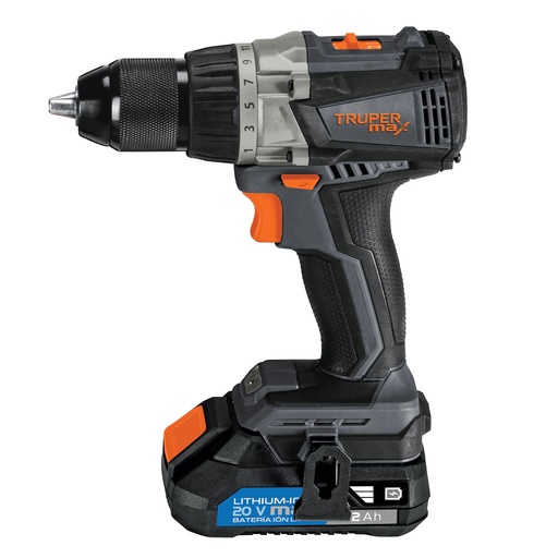 [HC154061] TRUPER TALADRO 1/2" 20V       C/CARG Y 2BAT MAX-20T