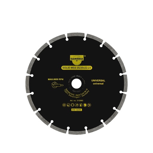 [HC152703] SAMEDIA DISCO DIAM    SEGMENTADO MSS 7" 310979 SOLID