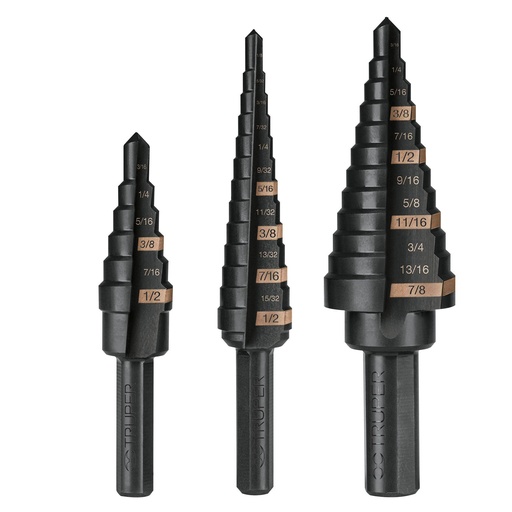 [HC148854] TRUPER JGO BROCAS             ESCALONADAS 3PZ 1/8"-7/8"