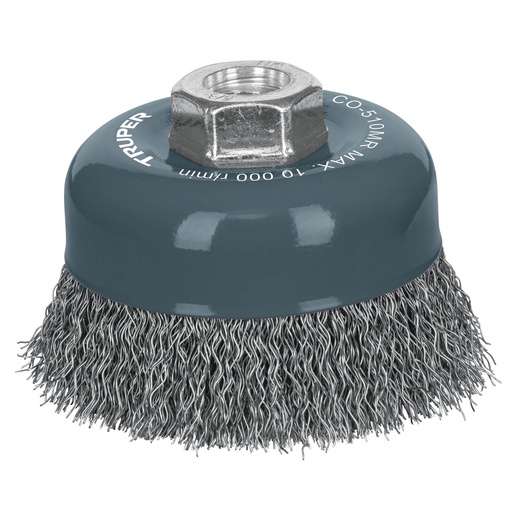 [HC153021] TRUPER CARDA COPA DE ALAMBRE  4" EJE MR ONDULADO FINO