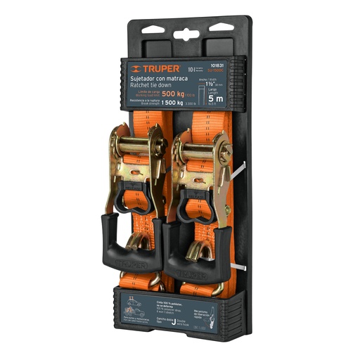 [HC152488] TRUPER JGO SUJETADORES 2PZ    MAX 1500KG C/MATRACA SU-1500C