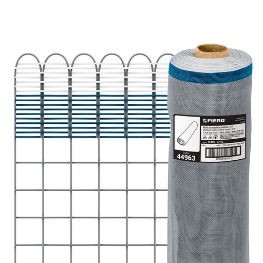 [HC152837] FIERO MALLA MOSQUITERA        PLASTICA 1.70X30M GRIS TEMO-17
