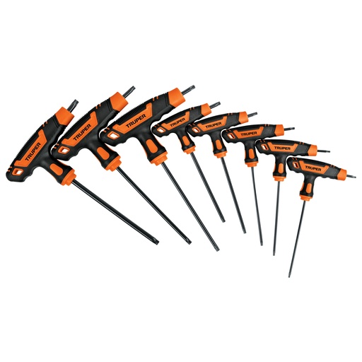 [HC152390] TRUPER JGO LLAVES TORX 8PZ    T9-T40 MGO T TORX-8TLX